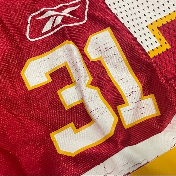 Kids Boys Priest Holmes Kansas City Chiefs Reebok NFL Football Sports Jersey - Picture 7 of 8